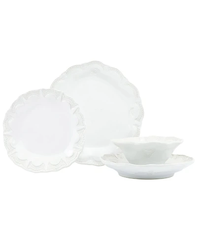 Vietri Incanto Stone Lace 4 Piece Place Setting