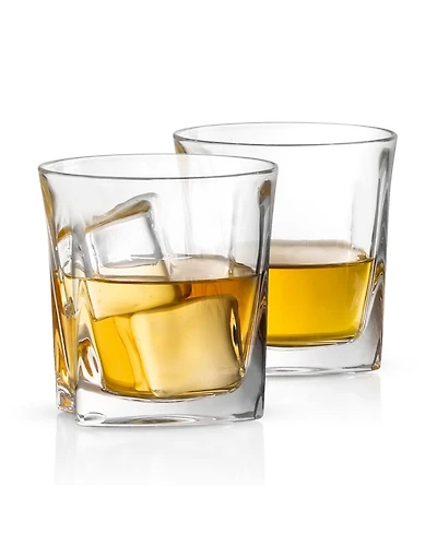 JoyJolt Luna Old Fashioned Whiskey Glasses Set of 2