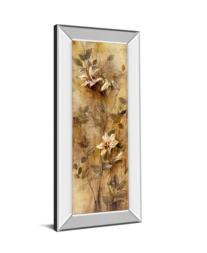 Classy Art Candlelight Lilies Ii by Douglas Mirror Framed Print Wall Art, 18" x 42"