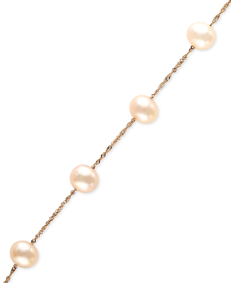 Effy Cultured Freshwater Pearl Station Bracelet (5-1/2-6mm) 14k Gold (Also available White and Rose Gold)