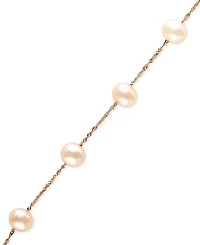 Effy Cultured Freshwater Pearl Station Bracelet (5-1/2-6mm) 14k Gold (Also available White and Rose Gold)