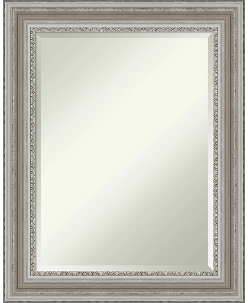 Amanti Art Parlor Silver-tone Framed Bathroom Vanity Wall Mirror