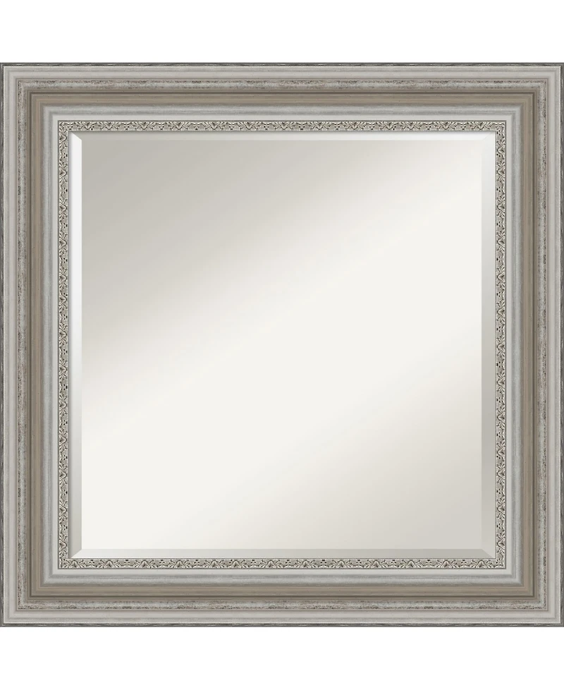 Amanti Art Parlor Silver-tone Framed Bathroom Vanity Wall Mirror