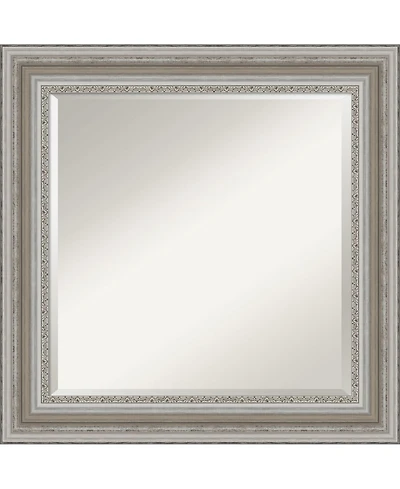 Amanti Art Parlor Silver-tone Framed Bathroom Vanity Wall Mirror, 25.5" x 25.50"