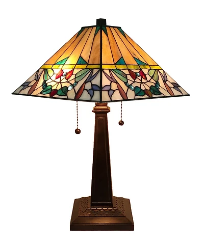 Amora Lighting Tiffany Style Mission Table Lamp