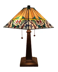 Amora Lighting Tiffany Style Mission Table Lamp
