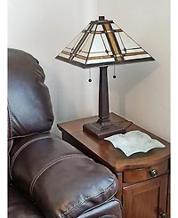 Amora Lighting Tiffany Style Mission Table Lamp