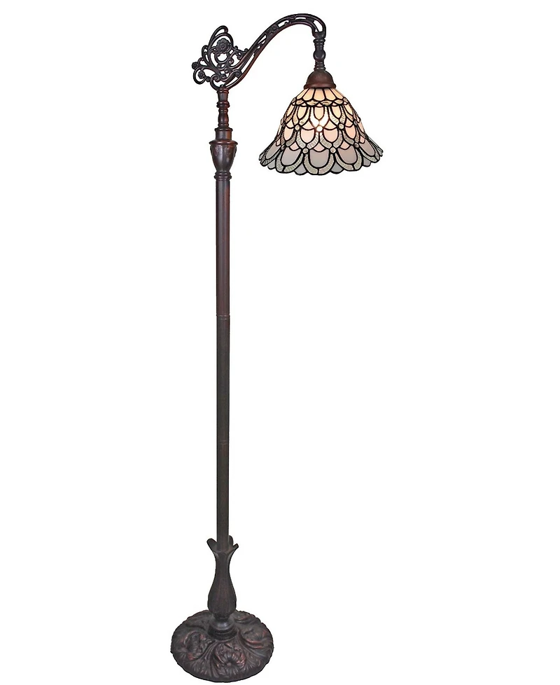 Amora Lighting Tiffany Style Adjustable Floor Lamp