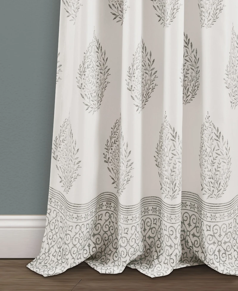 Teardrop Leaf 52" x 95" Curtain Set