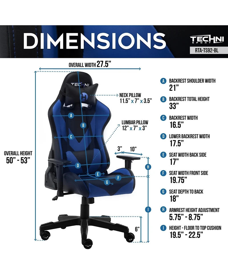 Techni Sport Ts-92 Pc Gaming Chair