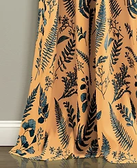 Devonia Botanical Print 52" x 95" Curtain Set