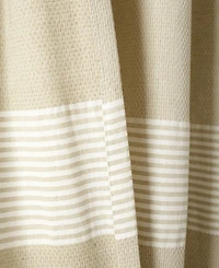 Lush Decor Tucker Stripe Yarn Dyed Cotton Knotted Tassel Window Curtain Panels