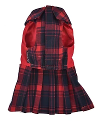 Parisian Pet Scottish Pleated Dress Red Plaid