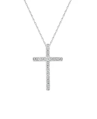241 Wear It Both Ways Diamond Cross Pendant Necklace (1/2 ct. t.w.) in 14k White Gold