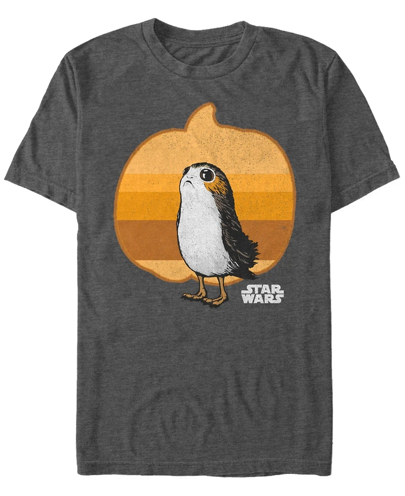 Star Wars Men's Pumpkin Porg Short Sleeve T-Shirt