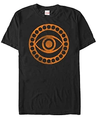 Marvel Men's Dr Strange Distressed Orange Eye Logo Short Sleeve T-Shirt