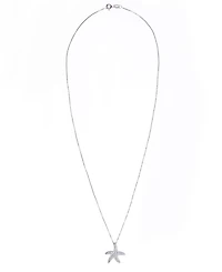 Diamond 1/6 ct. t.w. Starfish Pendant Necklace in Sterling Silver