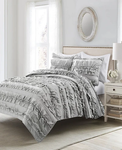 Lush Decor Belle Ruffle 3-Pc. Quilt Set, Full/Queen