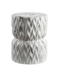 Chevron Drum Garden Stool