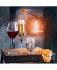 Orrefors Intermezzo Blue White Wine Glass
