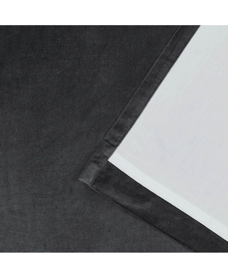 Lauren Ralph Velvety Room Darkening Back Tab Rod Pocket Curtain Panel, 52" x 63"