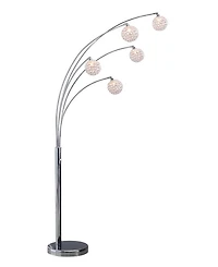 Artiva Usa 'Manhattan' 84" Modern 5-Arch Crystal Ball Floor Lamp with Dimmer