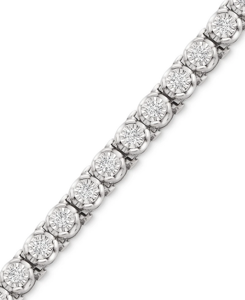 Wrapped in Love Diamond Tennis Bracelet (1 ct. t.w.) in Sterling Silver, Created for Macy's