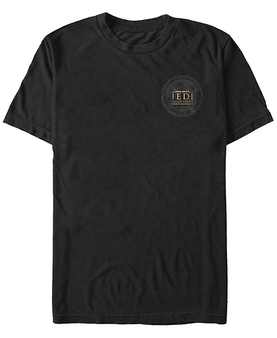 Star Wars Men's Jedi Fallen Order Map Left Chest Logo T-shirt