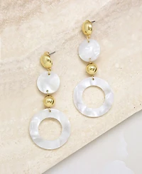 Ettika Soft Focus Resin Circle Drop Earrings