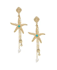 Ettika Starfish Seeker Drop Earrings