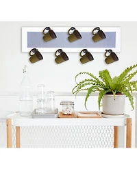 Trendy Decor 4U 7-Peg Mug Rack by Millwork Engineering, White Frame, 26" x 7"