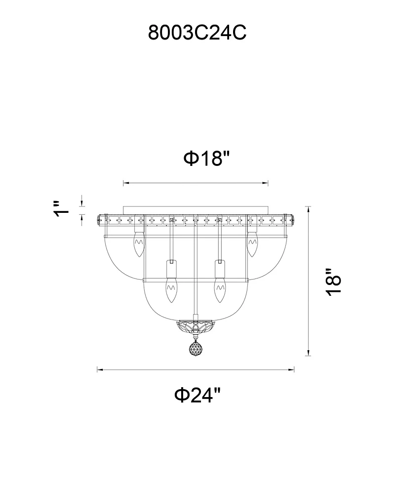 Cwi Lighting Stefania 9 Light Flush Mount