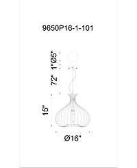 Cwi Lighting Darleen 1 Light Chandelier