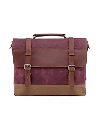 Tsd Brand Stone Creek Waxed Canvas Briefcase