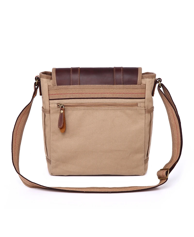 Tsd Brand Turtle Ridge 4-Pocket Canvas Crossbody Bag