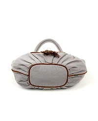 Tsd Brand Bold Lotus Canvas Hobo Bag