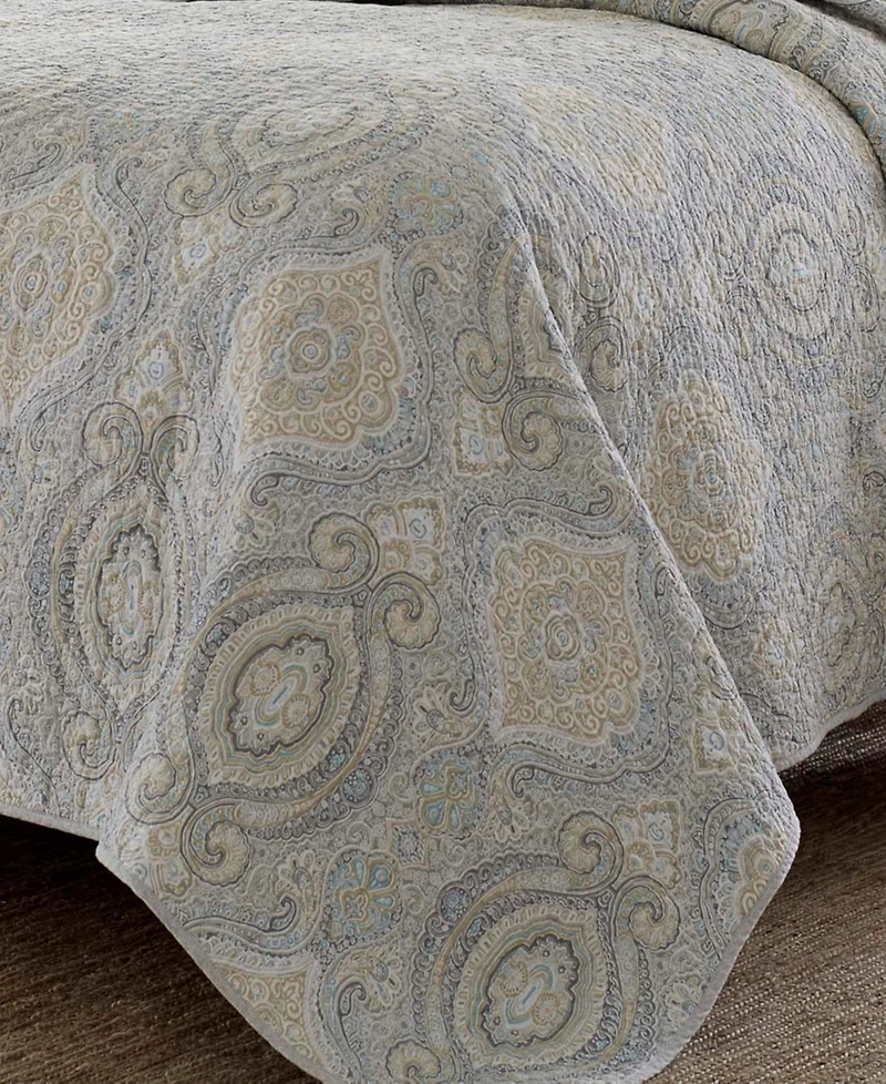 Closeout! Tommy Bahama Turtle Cove Cotton Reversible 3 Piece Quilt Set, King