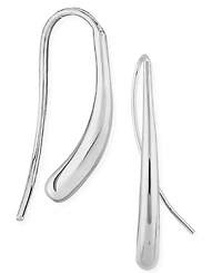 Fluid Teardrop Earrings Set 14k White or Yellow Gold
