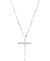 Solid Cross Necklace Set 14k Yellow, White or Rose Gold