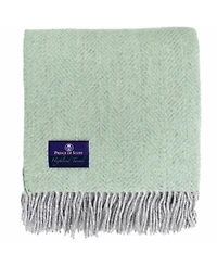 Prince of Scots Highland Tweed Herringbone Pure Wool Oversized Throw, 59" x 72"