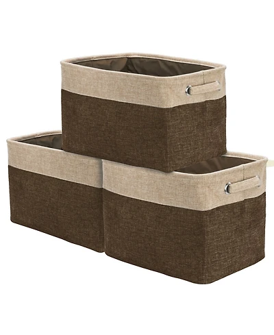Sorbus 3 Pack Large Sturdy Foldable Fabric Storage Bins with Handles