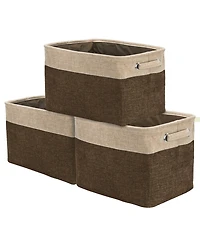 Sorbus 3 Pack Large Sturdy Foldable Fabric Storage Bins with Handles
