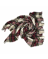 Prince of Scots Highland Tartan Tweed Pure 100% Wool Throw, 72" x 59"
