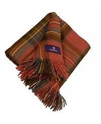 Prince of Scots Highland Tartan Tweed Merino Wool Throw, 55" x 72"