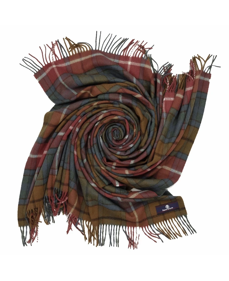 Prince of Scots Highland Tartan Tweed Merino Wool Throw, 55" x 72"