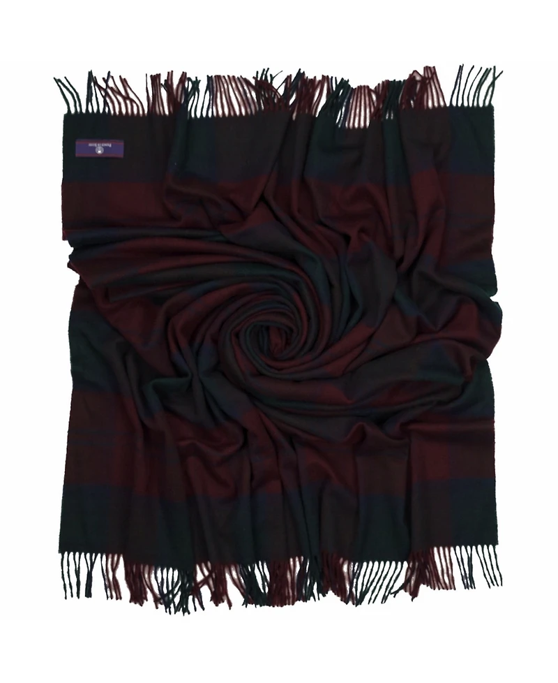 Prince of Scots Highland Tartan Tweed Merino Wool Throw, 55" x 72"