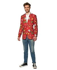 Suitmeister Men's Christmas Red Icons Light Up Blazer