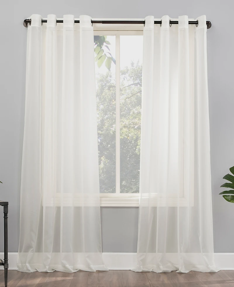 Sheer Voile Grommet Curtain Panel
