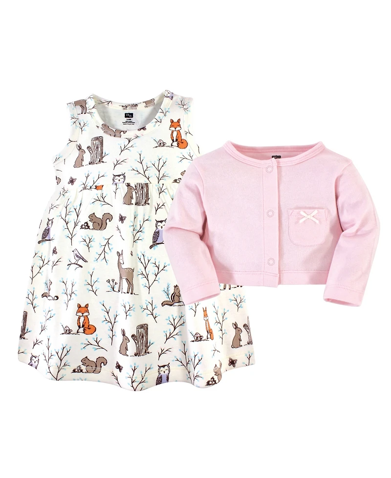 Hudson Baby Girls Essential Cotton Dress and Sweater Collection