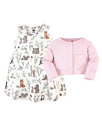 Hudson Baby Girls Essential Cotton Dress and Sweater Collection